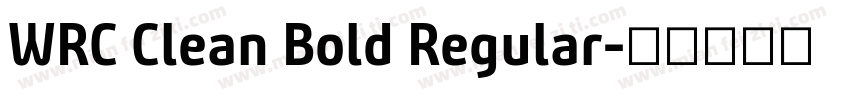 WRC Clean Bold Regular字体转换